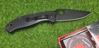 Spyderco Lightweight Tenacious Folding Knife 3 39  Black Plain Blade - C122pbbk