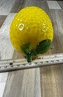 Vintage Murano Style Blown Glass Yellow Lemon Fruit