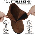 Largered Mens Diabetic Slippers Adjustable House Slipper Slip On House Shoes