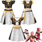 Kids Girls K-pop Demon Hunters Rumi Mira Cosplay Fancy Dress Costume Wigs
