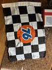 Large Nascar Union 76 Gas Checkered Flag 36 By 23 1 2  New In Box Cloth