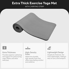 Balancefrom Gocloud 1  Extra Thick Exercise Yoga Mat With Carrying Strap  Gray
