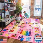 B Benron Kids Rugs For Playroom Bedroom Classroom Nursery  Non-slip And Washa