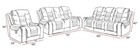 New Two-tone 3pc Leather Gel Gray Sofa Loveseat Chair 5-recliner Living Room Set