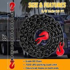 G80 Transport Binder Chain 3 8   10 Ft log 3 8 Inch  10ft  Oiled Black 