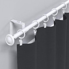 Kaiy Set Of 14 White Iron Metal Curtain Rings With Clips  Drapery Clips Hooks