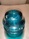 Hemingray No  42 Telephone  Telegraph Glass Insulator Aqua Teal Blue Green