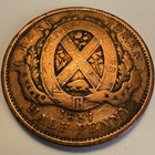 1837 Canada Half Penny Bank Token  Free Shipping 