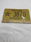 Indiana - Retired - Sheriff - License Plate - Police