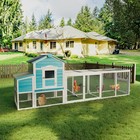 Outdoor Chicken Coop Large Wooden Hen House Poultry Ducks Cage With Nesting Box