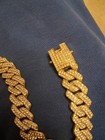 Gold Plated Cuban Link Necklace  iced 