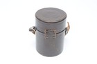 Nikon Nippon Kogaku Brown Leather Lens Case  5  X 3 5  Diameter  Nice   Clean