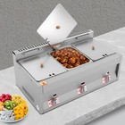 3-pan 18l Commercial Propane Deep Fryer Countertop Gas Fryer Lpg Ng Gas Fryer