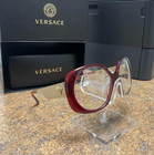 Versace Burgundy Frame Plastic With Metal Detailing