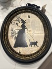 Vintage Bethany Lowe Halloween Witch Framed Silhouette Hanging Wall Art Retired