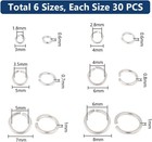 180pcs 925 Sterling Silver Open Jump Rings 3 4 5 6 7 8mm O Ring Jewelry Connecto
