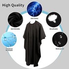 Hair Cutting Cape Barber Salon Professional 2 Pack Black Adjustable