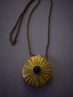 Vtg Estee Lauder Perfume Compact Necklace Locket Blue Stone For Solid Perfume
