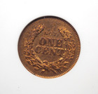 1863 Civil War Patriotic Token  not One Cent  F-69 369a Anacs Ms64 Rb  128 Ecc c
