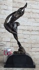 Bronze Sculpture Statue Art Nouveau Ribbon Dancer Lost Wax Method Bronze Figure