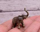 Awesome Antique Austrian Vienna Cold Painted Bronze Figure Of Tiny Elephant