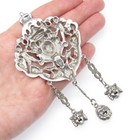 Fratelli Coppini 800 Silver Antique Italy Gothic Cherub Serpent Mermaid Pendant