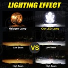 Black 5-3 4  5 75 Led Headlight High Low For Harley Sportster Xl 883 1200 Dyna