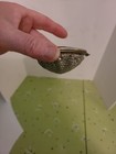 Vintage Art Deco Enamel Metal Powder Compact Silver Mesh Pouch As Is