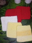 Crocheted Washcloths Dish Scrubbers 6 5 X 6 5    Choose Color   5 Per Set Thick 