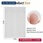 4 Pack 304 Wire Mesh Screen 11 8 x8 2  Heat-resisting Metal Mesh  20 Mesh Stainl