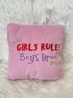Y2k Lot Of 2 Girls Room Decor Mini Pillow And Wall Art    girls Rule   