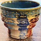 Hull Pottery Early Art Line Jardintiere Vase 4  Tall  bi mk 181129 