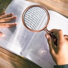 10x Antique Magnifying Glass  Brass Handheld Magnifier With Wooden Handle  De   