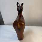 Vintage Hand Carved Wood Zebra Primitive 9    Mcm African Sculpture Figure