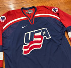 Vintage Nike Team Usa United States Hockey Jersey Mens Xl 2002 Olympics