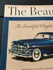 Blue 1949 Chrysler Silver Anniversary Model - Vintage Original Print Ad Wall Art