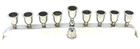 Shiny Silver Jewish Hanukkah Menorah   Shabbat Candle Holder Judaica Judaism 