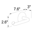 Ginger 0306 pc Hotelier Single-post Paper  Polished Chrome Toilet Tissue Holder