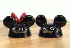 Disney Minnie   Mickey Mouse Hat Ears Salt   Pepper Shakers Porcelain