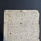 Rare 1685 French Manuscript Document King Louis Xiv Era Notary Signed Paper
