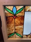 Beautiful  Antique Stained Leaded Glass Window 28  By 21 