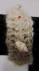 Handspun Yarn Crocheted Bracelet   Sea Shell Beads   Mohair   Coral Seed Beads