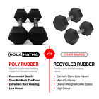 Holahatha Iron Hexagonal Cast Home Exercise Dumbbell Free Weight  45 Pounds