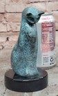 Bronze Cat Statue Sculpture Home Decor Mid Century Vintage Artwork Figure