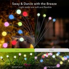 Solar Garden Lights  Solar Lights Outdoor Waterproof  4 Pack 8 Led Firefly Light