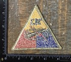 Vintage Us Army 743rd Armored Tank Battalion Triangle Cut Edge Ssi Patch