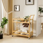 Bar Cart Home Mobile Wine Cart Serving Bar Cart On Wheels With Storage Shelves