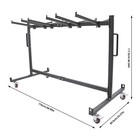Folding Chair Transport Cart Steel Frame Holds 42 Stacking Chairs On Wheels