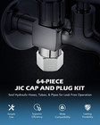 Hydraulic Hose Fitting Kit  37   Jic Caps   Plugs  Steel Adapters