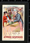 Uncle Sam 1901 World Fair Expo Atwood Suspender Ethnic Patriotic Trade Card J us